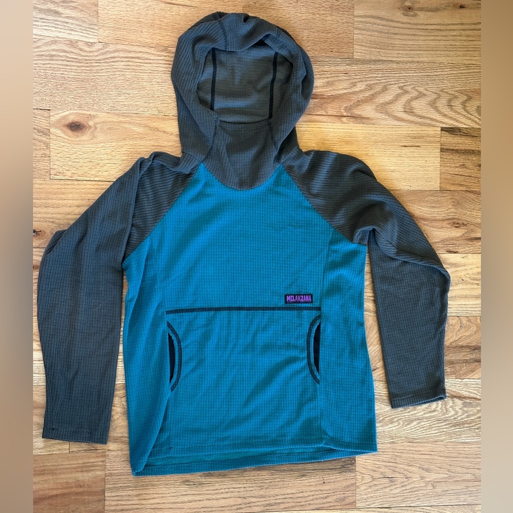 Melanzana micro grid hoodie
